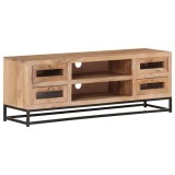 Cumpara ieftin Comoda TV, 110x30x40 cm, lemn masiv de acacia