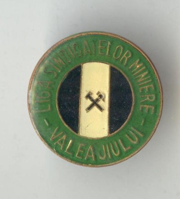 Insigna veche Liga sindicatelor - Valea Jiului foto