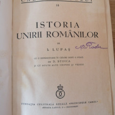 ISTORIA UNIRII ROMANILOR - I.LUPAS - 1938 - din seria Cartea Satului