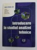 INTRODUCERE IN STUDIUL ANALIZEI TEHNICE , 2001
