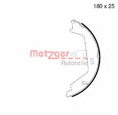 Set saboti frana, frana de mana VOLVO V70 II (SW) (2000 - 2007) METZGER MG 998