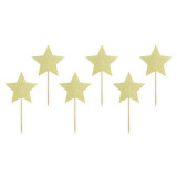 Decoratiune tort stele aurii 11.5 cm