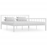 Cadru de pat, alb, 180 x 200 cm, metal GartenMobel Dekor, vidaXL