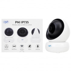 Camera supraveghere video PNI IP735 3Mp cu IP P2P PTZ wireless card microSD control din aplicatie