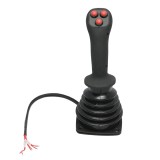 Joystick electric D-DK-04 cu 3 butoane, maner cu burduf flexibil, pentru console de utilaje si panouri de comanda