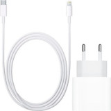 Cumpara ieftin Set Incarcator iPhone USB-C 20W Fast Charger si cablu USB-C Lightning