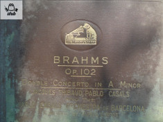 Brahms OP 102 - dublu concert in A MInor - P Casals, J Thibaud 4 discuri patefon foto