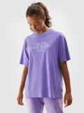Tricou cu imprimeu pentru fete - mov, 4F Sportswear