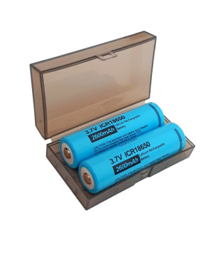 Set 2 acumulatori ICR 18650, Li-Ion, 2600 mAh, 3.7V Pkcell foto