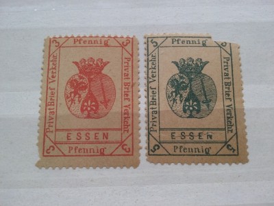 Germania-Essen-Privat post-MNH-Perfect foto