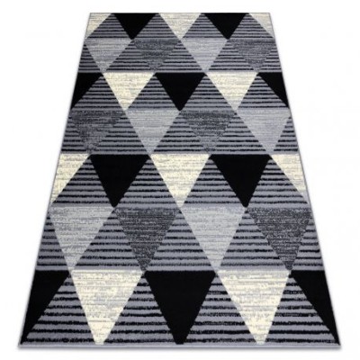 Covor BCF Base 3986 Geometric triunghiurile gri / negru, 185 x 270 cm foto