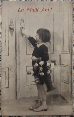 La Multi Ani// felicitare interbelica tip CP foto