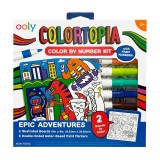 Cumpara ieftin Set creativ de pictura dupa numere cu markere Colortopia - Aventuri Epice (Set de 6 culori duble)