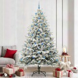 vidaXL Brad de Crăciun artificial pre-luminat cu set de bile Verde 3395422