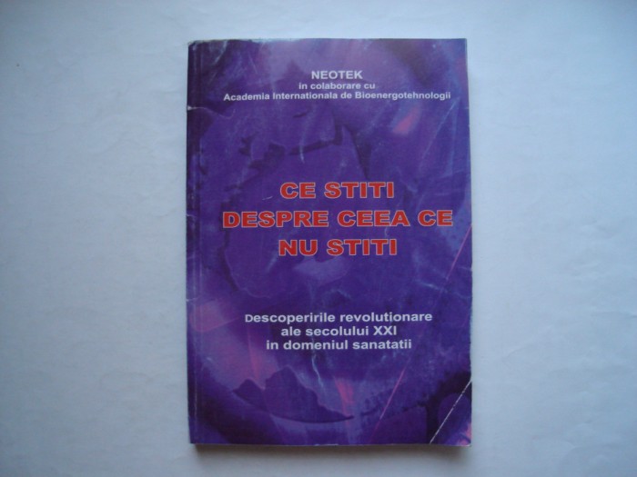 Ce stiti despre ceea ce nu stiti. Descoperiri revolutionare in domneiul sanatati