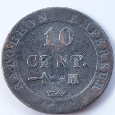 Franța 10 cent 1808 M / Toulouse argint Napoleon l foto