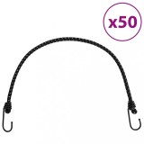 VidaXL Corzi elastice cu benzi reflectorizante/c&acirc;rlige 50 buc. 59 cm
