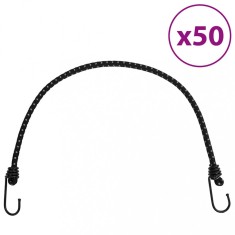 vidaXL Corzi elastice cu benzi reflectorizante/c&acirc;rlige 50 buc. 59 cm