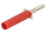 Adaptor Banană 4mm 25A Roșu Nichelat