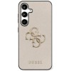 Husa pentru Samsung Galaxy S25 - Guess Hardcase 4G Grained Big and Classic Logo (GUHCS25SPGT4MBE) - Beige