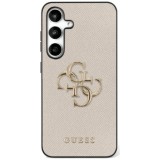 Husa pentru Samsung Galaxy S25 - Guess Hardcase 4G Grained Big and Classic Logo (GUHCS25SPGT4MBE) - Beige