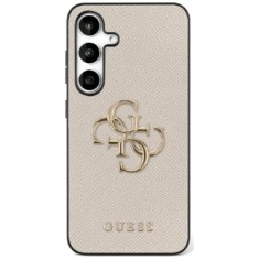 Husa pentru Samsung Galaxy S25 - Guess Hardcase 4G Grained Big and Classic Logo (GUHCS25SPGT4MBE) - Beige