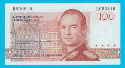 Luxemburg 100 Francs 1986 &amp;#039;Marele Duce Jean&amp;#039; UNC serie: H056819 foto