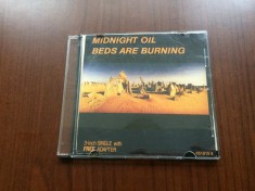 midnight oil beds are burning cd disc mini single + adaptor muzica alternative rock alternativ CBS records 1988 VG