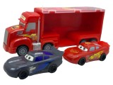 Camion Cars cu 2 Masinute - Lightning McQueen si Jackson Storm