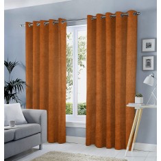 Draperie tip tesatura in cu inele albe, Madison, 150x270 cm, densitate 700 g/ml, Ruffina, 1 buc