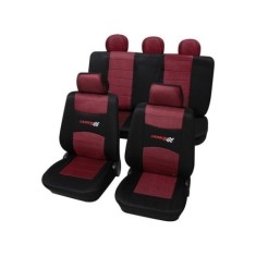 Set Huse Scaun Universale Carbon Petex Rosu-Negru