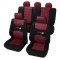 Set Huse Scaun Universale Carbon Petex Rosu-Negru