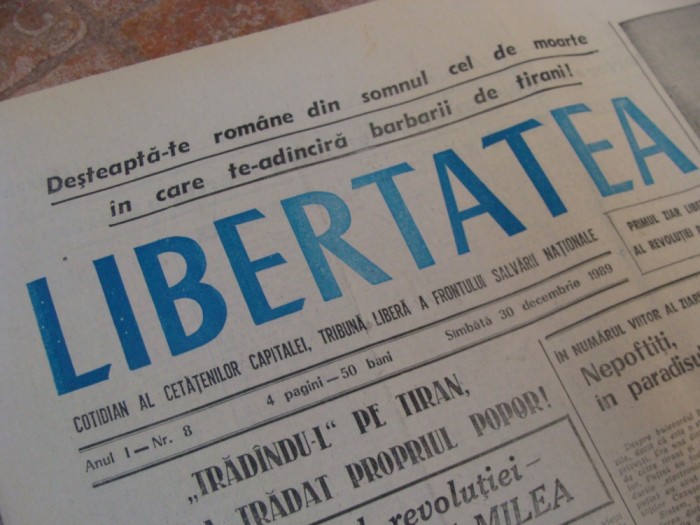 ziarul libertatea - 30 decembrie 1989