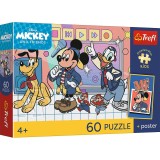 PUZZLE TREFL 60 PREMIUM PLUS KIDS MICKEY SI PRIETENII CU SORICEL SI POSTER