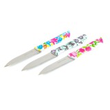 Set de cutite de bucatarie - 16 cm - model florar - 3 bucati / pachet Best CarHome, Family