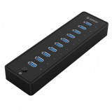 Hub Orico P10-U3 , USB 3.0 , 10 Porturi , Negru