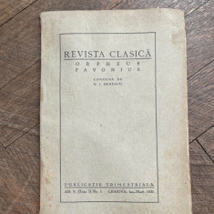 Revista clasica Orpheus Favonius Anul V Nr. 1 Ianuarie-Martie 1929