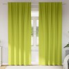 Perdele cu perdele 2 pcs Verde măr 225 x 140 cm Poliester