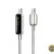 Cablu Date si Incarcare USB-C - USB-C Baseus Vipow Display 100W 2m Gri P10381802851-01