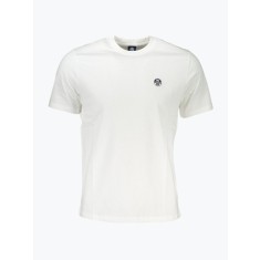 Tricou barbati din bumbac cu logo si croiala Regular fit alb, XL