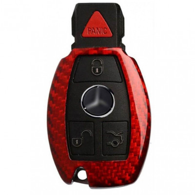 Husa Cheie Mercedes-Benz W203 W210 W211 Vetter Carbon Glossy Red CSAFW203GR foto