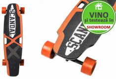 Skateboard Electric Pegas SCNDL-P-L2D-G (Negru/Portocaliu) foto