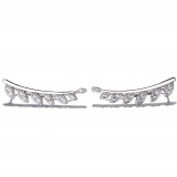Cumpara ieftin Cercei ear cuffs argint 925, JW679, model frunze, placat cu rodiu, DELIS