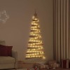 VidaXL Brad de Crăciun cu 80 LED natural 150 cm lemn masiv de frasin 42020260