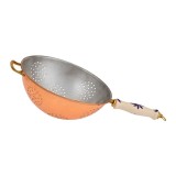 Sită, Strecurătoare - cu interior cositorit conţine un m&acirc;ner de porţelan, diametru: 24 cm