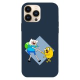 Husa compatibila cu Apple iPhone 12 / iPhone 12 Pro, Viceversa, model Finn and Jake Adventure time, Silicon, TPU, Transparent, Carcasa