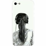 Husa silicon pentru Apple Iphone 5c, Girl With Headphone