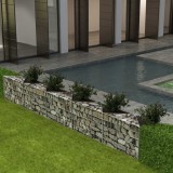 VidaXL Coș gabion, 300 x 30 x 50 cm, oțel galvanizat