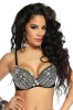 Sutien Push Up Pietre Crystal, Cu burete, argintiu