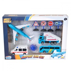 Set de joaca cu vehicule, Maxx Wheels, City Aviation